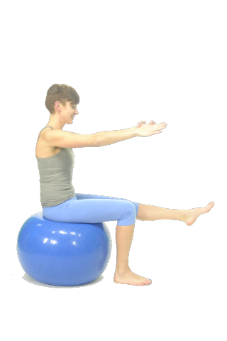 Pilates con pelota pequeña, ejercicios impartidos por un fisioterapeuta 